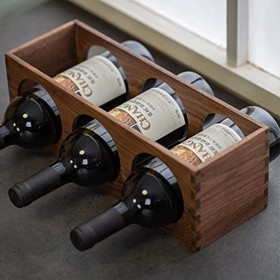 Casier à vin sur Pied en Bois Massif, Petit casier à vin Domestique en Bois dAmérique du Nord, adapté à lameublement de la 