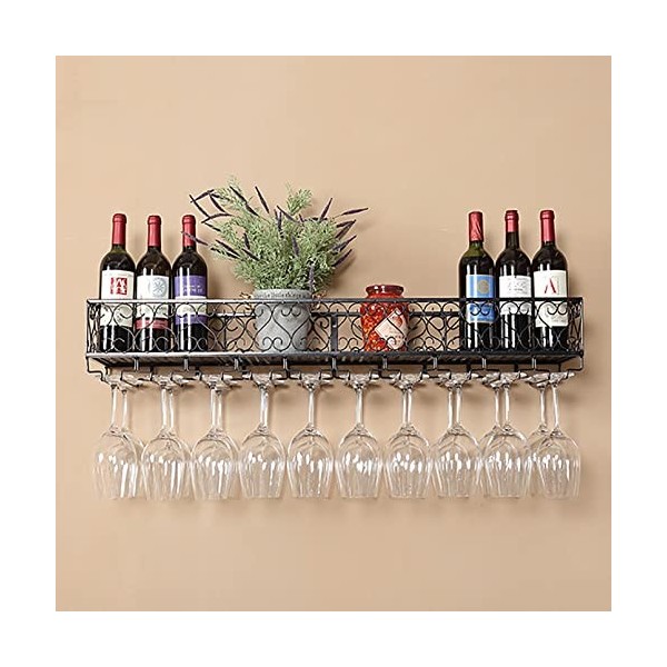 Casier à vin moderne mural, porte-bouteilles et verres, casier à vin mural en métal, mur de casier à vin, casier à vin pour m