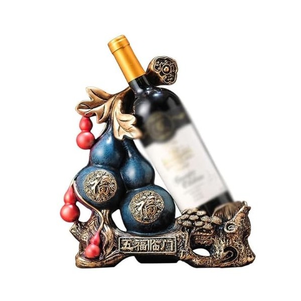DESONIX Style Chinois Gourde Casier À Vin Rouge Support De Vin Armoire À Vin Rouge Casier À Vin Ornements Bouteille De Vin Dé