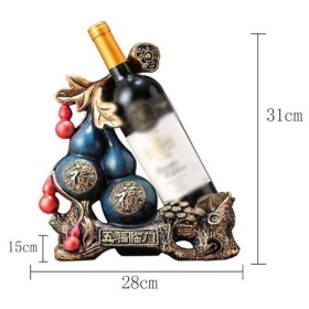 DESONIX Style Chinois Gourde Casier À Vin Rouge Support De Vin Armoire À Vin Rouge Casier À Vin Ornements Bouteille De Vin Dé