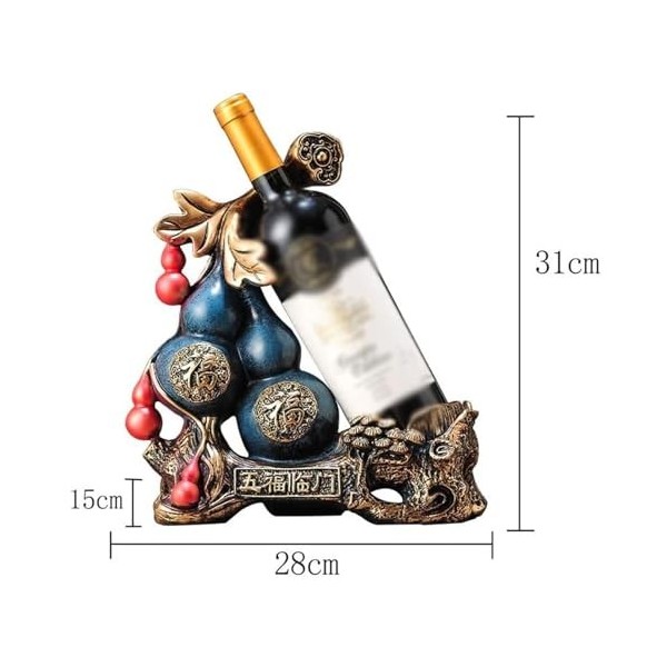 DESONIX Style Chinois Gourde Casier À Vin Rouge Support De Vin Armoire À Vin Rouge Casier À Vin Ornements Bouteille De Vin Dé