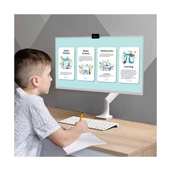 ONKRON Support de Bureau pour TV et moniteurs 13’’ – 32’’ dun Poids Maximal de 9 kg avec VESA 100x100 Max. Inclinaison de -9