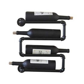 ELzEy Casier à vin, Support de Verre à vin Multifonction Loft, Tuyau deau Industriel, Support Mural, étagère à vin, Peut Sto