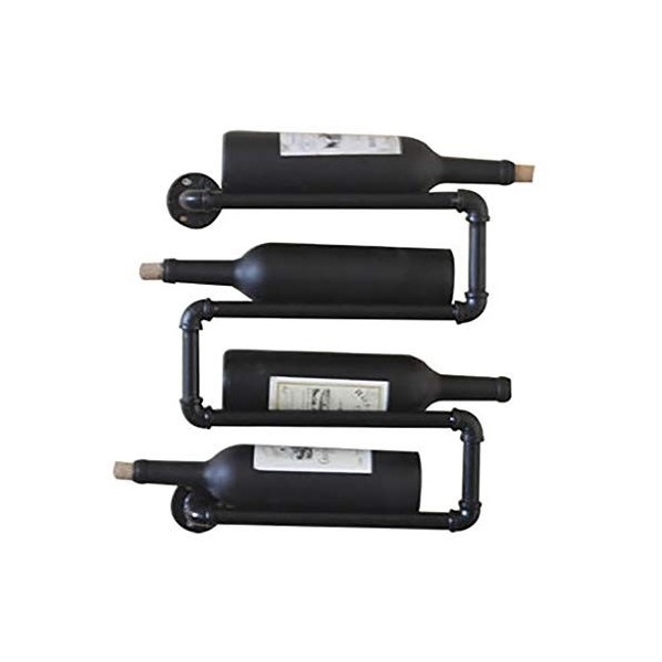 ELzEy Casier à vin, Support de Verre à vin Multifonction Loft, Tuyau deau Industriel, Support Mural, étagère à vin, Peut Sto