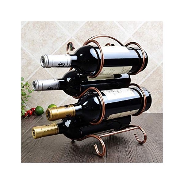 Casier à vin sur pied pour 6 bouteilles, Creative S casier à vin en métal, présentoir à vin, support de cuisine, salle à mang