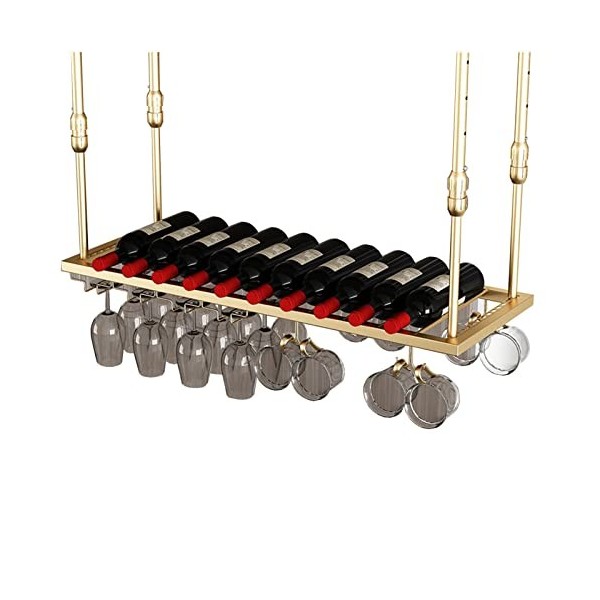 TZUFA Casier à vin Casiers à vin de Plafond, Porte-Bouteille de vin en métal, Support de Stockage de vin daffichage Vintage