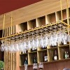 TZUFA Casier à vin Suspendu, casier à Bouteilles de vin en métal au Plafond, Support de Stockage de vin avec Support en Verre