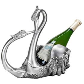 FULYA Statues de Jardin Sculpture Créative Européenne Rétro Cygne Meuble TV Salon Table À Manger Décoration Casier À Vin Cham