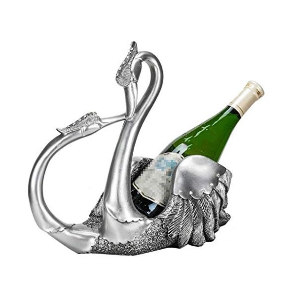 FULYA Statues de Jardin Sculpture Créative Européenne Rétro Cygne Meuble TV Salon Table À Manger Décoration Casier À Vin Cham