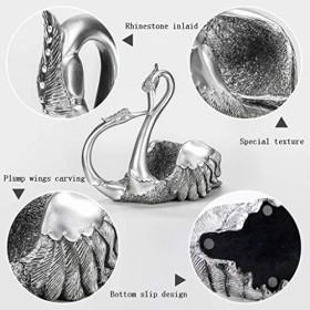 FULYA Statues de Jardin Sculpture Créative Européenne Rétro Cygne Meuble TV Salon Table À Manger Décoration Casier À Vin Cham