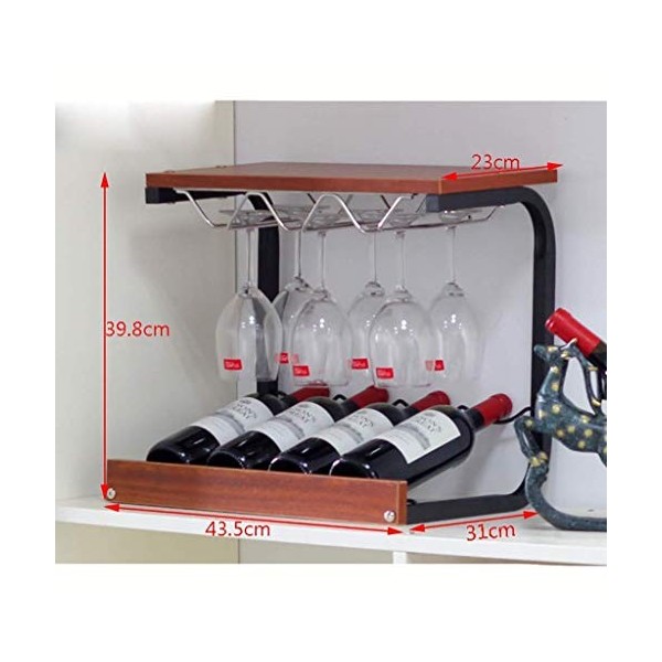 ZITTRO Casier À Vin Accueil Support Rouge Support De Verre À Vin Restaurant Bar S, Décoration Gobelet Rack À Lenvers Présent