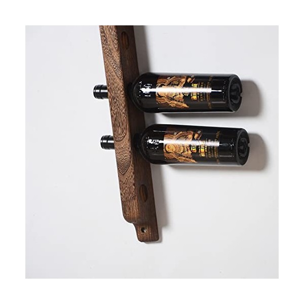 TzUni Casier à vin Mural Rustique – Support en Bois Massif pour Bouteilles de vin, présentoir de Rangement à Domicile, Organi