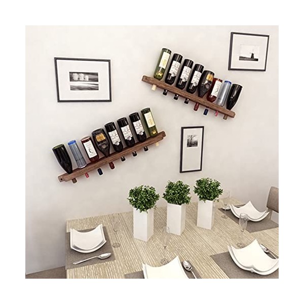 Peut contenir 8 bouteilles de vin casiers à vin muraux, étagères de rangement pour porte-bouteilles de vin suspendus en bois,