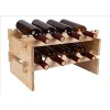 SARUEL Casier à vin empilable - Étagère à vin Rouge en Bois Massif superposé Décoration darmoire à vin en Bois Casier à vin 