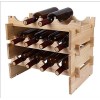 SARUEL Casier à vin empilable - Étagère à vin Rouge en Bois Massif superposé Décoration darmoire à vin en Bois Casier à vin 