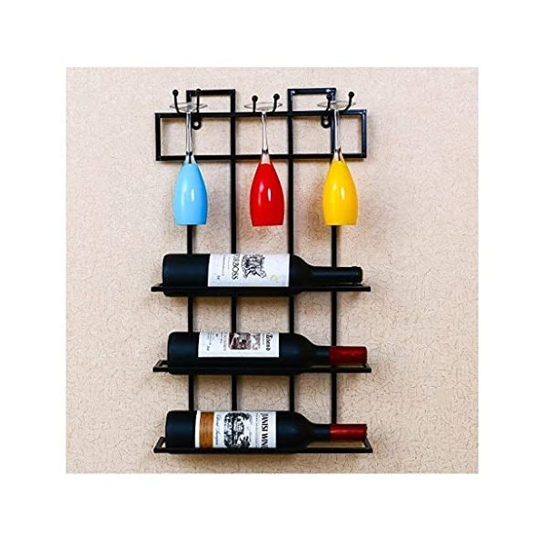 ANSNOW Décoration de Casier À Vin, Casier À Verres À Vin Mural, Casier À Vin Suspendu Pour Armoire À Vin, Casier À Vin, Casie