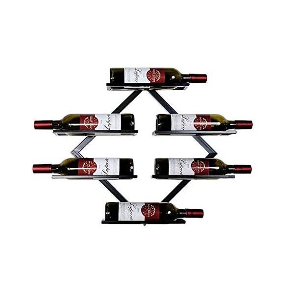 ANSNOW Casier À Vin Mural en Fer avec Cadre en Verre À Vin, Présentoir À Vin, Support de Décoration Murale de Fond, Casier À 
