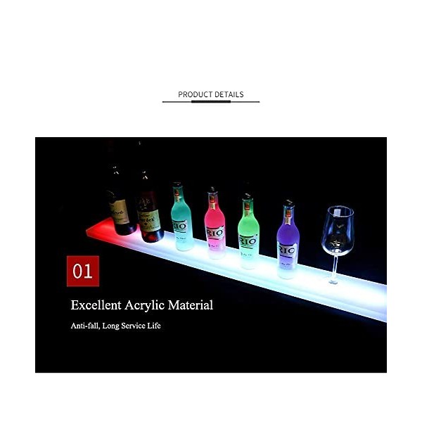 Porte-bouteille de vin LED, Étagère à alcool à LED et affichage de bouteilles, présentoir de bouteille détagère dalcool écl