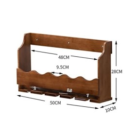 Support de Verre à vin Mural – Présentoir à vin Suspendu – Étagères murales en Bois Massif, casier à vin Mural, Armoire à vin