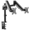 RICOO Support PC 2 Écrans TS3911 17-32" 43-81cm Orientable Inclinable Bras Articulé Ressort à gaz Montage Pince de Table