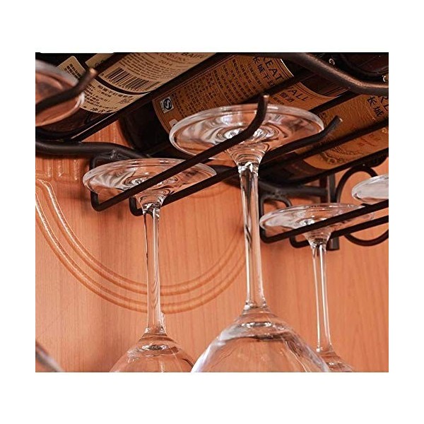 Casier à vin Porte-gobelet à vin en fer forgé de style européen Porte-gobelet Porte-gobelet suspendu Bar Support de stockage 