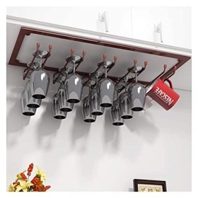 NufiyA Casier à vin Casier à vin, casier à Verre à vin à lenvers Bar casier à Verre à vin Suspendu casier à Verre Haut décor