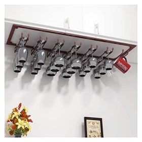 NufiyA Casier à vin Casier à vin, casier à Verre à vin à lenvers Bar casier à Verre à vin Suspendu casier à Verre Haut décor