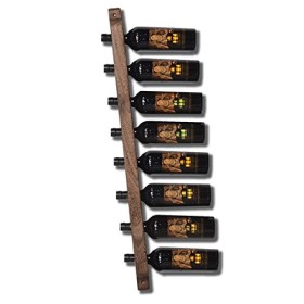 Casier à vin mural et porte-bouteilles, présentoir de stockage de vin en bois rustique suspendu organisateur de vin flottant 