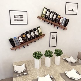 PUCHEN Peut contenir 8 Bouteilles de vin casiers à vin muraux, étagères de Rangement pour Porte-Bouteilles de vin Suspendus e