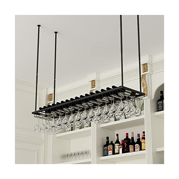 TZUFA Casier à vin avec Support de Rangement pour gobelet, casier à vin Mural Moderne en métal, étagère de Rangement pour Le 