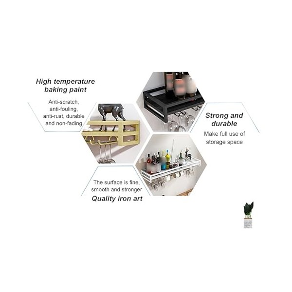 Porte Bouteille Muraux Industriels Casier À Vin Porte-Verre À Vin Suspendu Mural Étagères Polyvalentes En Métal Casier À Vin 