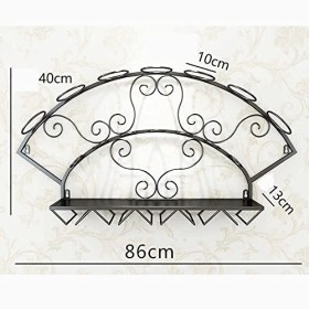 Casier à vin 7 Bouteilles en Fer casier à vin Mural avec Support de Verre à vin personnalité créative Porte-Bouteille de vin 