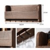 TzUni Casier à vin et Porte-Verre en Bois – Organisateur Mural pour Bouteilles et Verres, Parfait pour la Cuisine et la Maiso