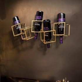 DonHeK Comptoir de casier à vin, casiers à vin Casier à vin de Cuisine à Domicile Casier à vin en Fer，Armoire à vin Murale&nbsp;，É