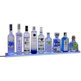 MaGiLL Présentoir De Bouteille De Vin Éclairé par LED Présentoir De Bouteille dalcool 1 Niveau Home Bar Boissons Étagères D