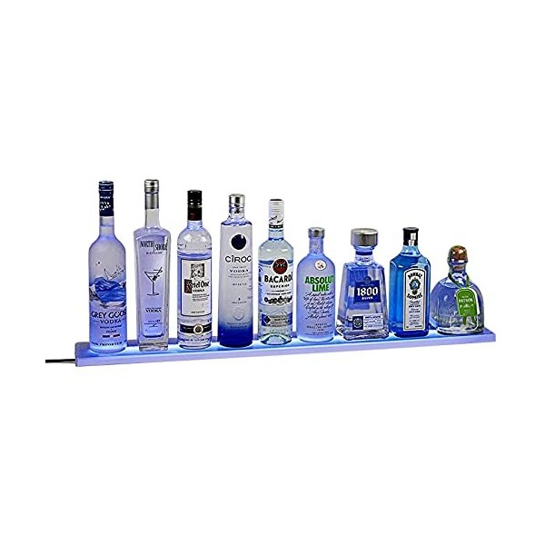 MaGiLL Présentoir De Bouteille De Vin Éclairé par LED Présentoir De Bouteille dalcool 1 Niveau Home Bar Boissons Étagères D