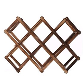 Porte-Bouteille Mont Bar Affichage en Bois Rouge Casier À Vin Étagère Pliant Bois Casier À Vin Soins Boissons Porte-Bouteille