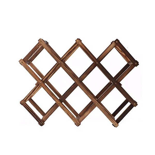 Porte-Bouteille Mont Bar Affichage en Bois Rouge Casier À Vin Étagère Pliant Bois Casier À Vin Soins Boissons Porte-Bouteille