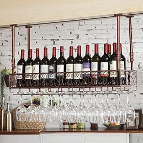 Casier à vin Double casier à vin en Fer forgé Casier à vin Mural Décoration créative Casier à vin Refroidisseur de vin Casier