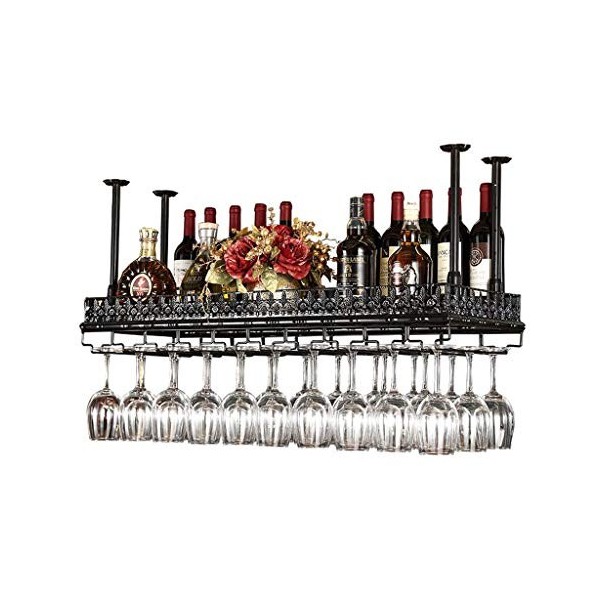 ANSNOW Casier À Bouteilles de Vin, Support de Verre À Vin, Rangement de Vaisselle de Restaurant, Étagère En Métal Décorative 