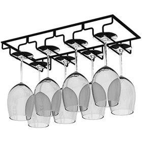 FLEAGE Racks À Vin, Sous La Cabinet de Rangement En Verre À Vin Suspendu, En Fer de Vins de Vins Étagère Étagère de Conceptio