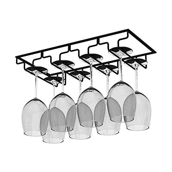 FLEAGE Racks À Vin, Sous La Cabinet de Rangement En Verre À Vin Suspendu, En Fer de Vins de Vins Étagère Étagère de Conceptio