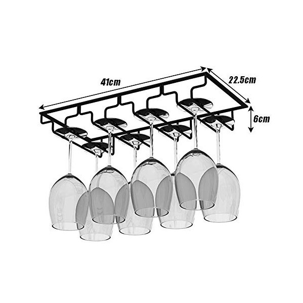 FLEAGE Racks À Vin, Sous La Cabinet de Rangement En Verre À Vin Suspendu, En Fer de Vins de Vins Étagère Étagère de Conceptio