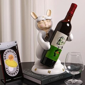 ELzEy Casier à vin sur Pied Casier à vin Lait Lapin Style Simple Décoration de casier à vin Convient aux présentoirs de Salon