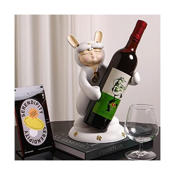 ELzEy Casier à vin sur Pied Casier à vin Lait Lapin Style Simple Décoration de casier à vin Convient aux présentoirs de Salon