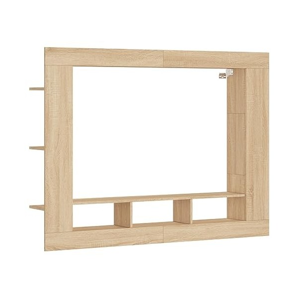 vidaXL Meuble TV chêne Sonoma 152x22x113 cm Bois dingénierie