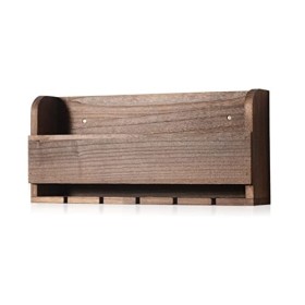 Casier à vin en bois massif suspendu porte-bouteille de vin, support de stockage de vin à la maison avec étagère en verre pou