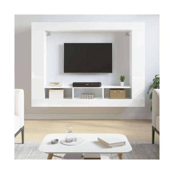vidaXL Meuble TV chêne Sonoma 152x22x113 cm Bois dingénierie