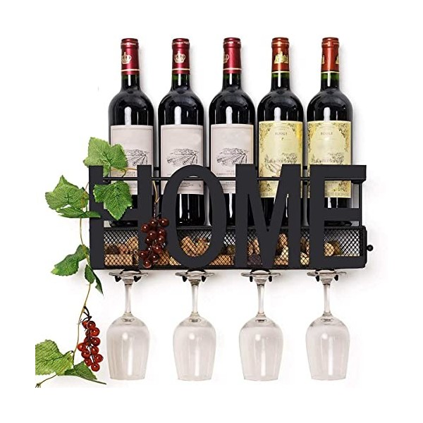 GaRcan Casier à vin Style européen rétro en Fer forgé casier à vin tenture Murale Salon Restaurant Bar comptoir Bar Armoire à