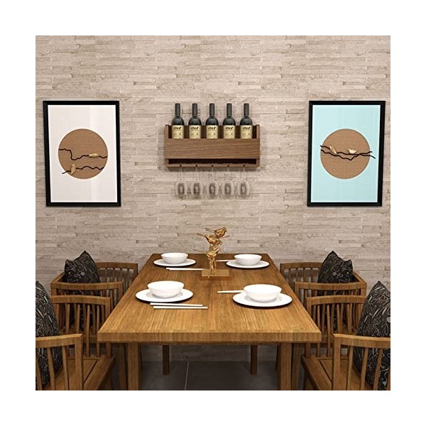 ATHUAH Casier à vin en Bois Massif Porte-Bouteille de vin Suspendu, Support de Stockage de vin à la Maison avec étagère en Ve